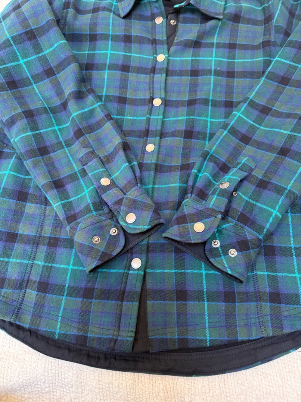 Eddie Bauer Plaid Lined Shacket Shirt Jacket Size XL - Picture 6 of 9
